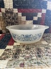 Vintage Glasbake Blue Flower Milk Glass 7” Round Casserole Dish EUC NICE — photo 3
