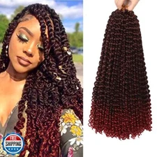 ShowCoco Passion Twist Hair Water Wave Crochet Hair For Black Women 18 Inch 6
