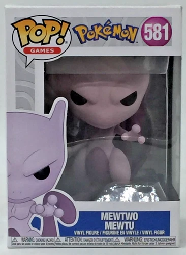 Funko Pop! Games Pokemon Mewtwo Mewtu #581 With Pop Protector