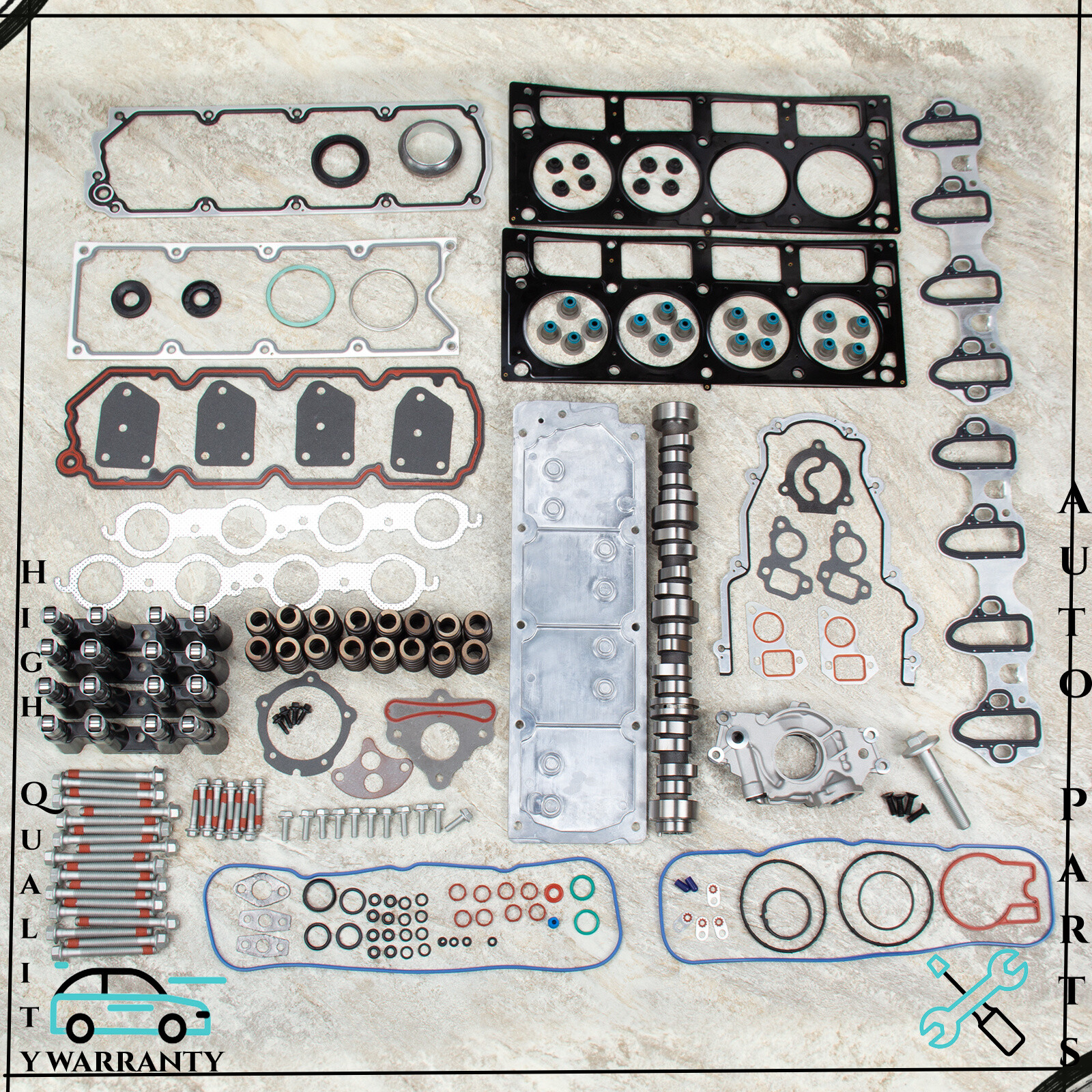 GM Chevy 5.3L V8 Non-AFM Cam Kit with Lifters and Head Gaskets 2007-2014