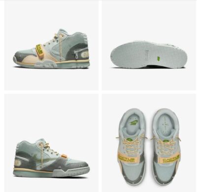 Nike Air Trainer 1 x Travis Scott CACTUS JACK CORP Grey Haze Size