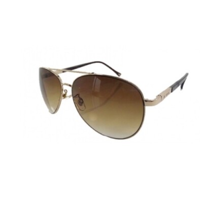 Fossil Women\'s Light Gold-Tone Aviator Sunglasses Brown Lenses- 60 13 128 53529 Fossil Gold Aviator Sunglasses for Women for sale | eBay main image 4