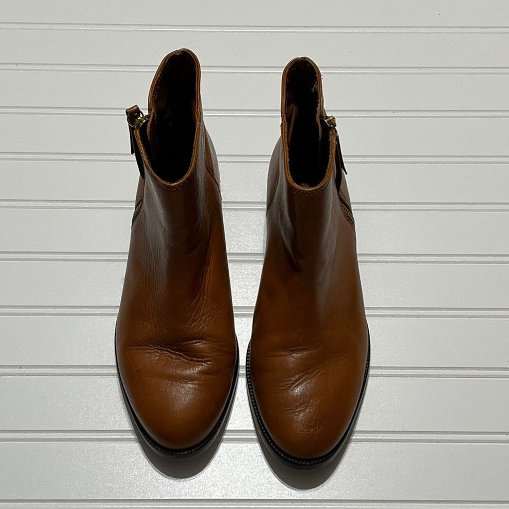 J. Crew Brown Leather Ankle Boots Stevie Ankle Boots In Leather For Women | J.Crew main image 4
