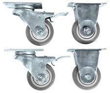 Rockville 3" Locking Swivel Steel Caster Wheels For QSC KLA181 Subwoofer