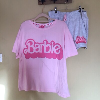 Tesco Barbie Short Pyjamas Size 12-14 Gift Two Piece Set Spring