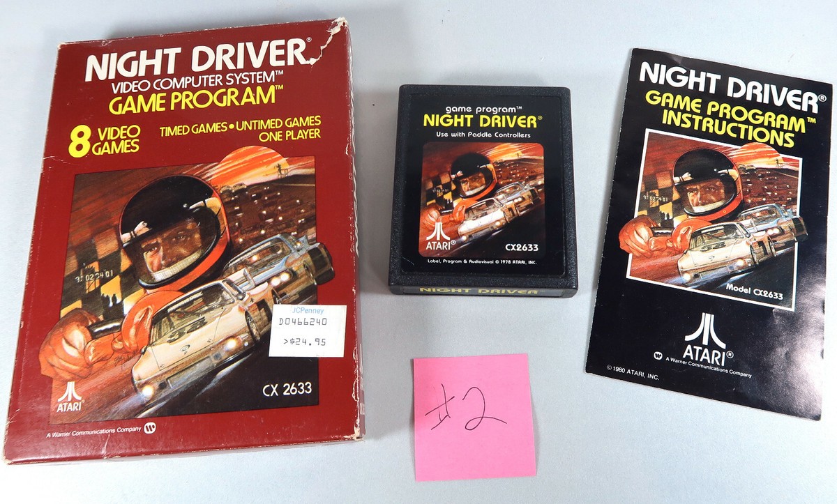 MANQUE DOS BOITE : Night Driver - en boite et notice - Atari
