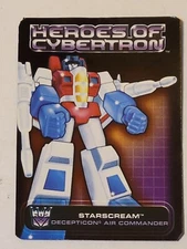 Transformers Starscream Heroes Of Cybertron Collector Card LOOSE From PVC Pack