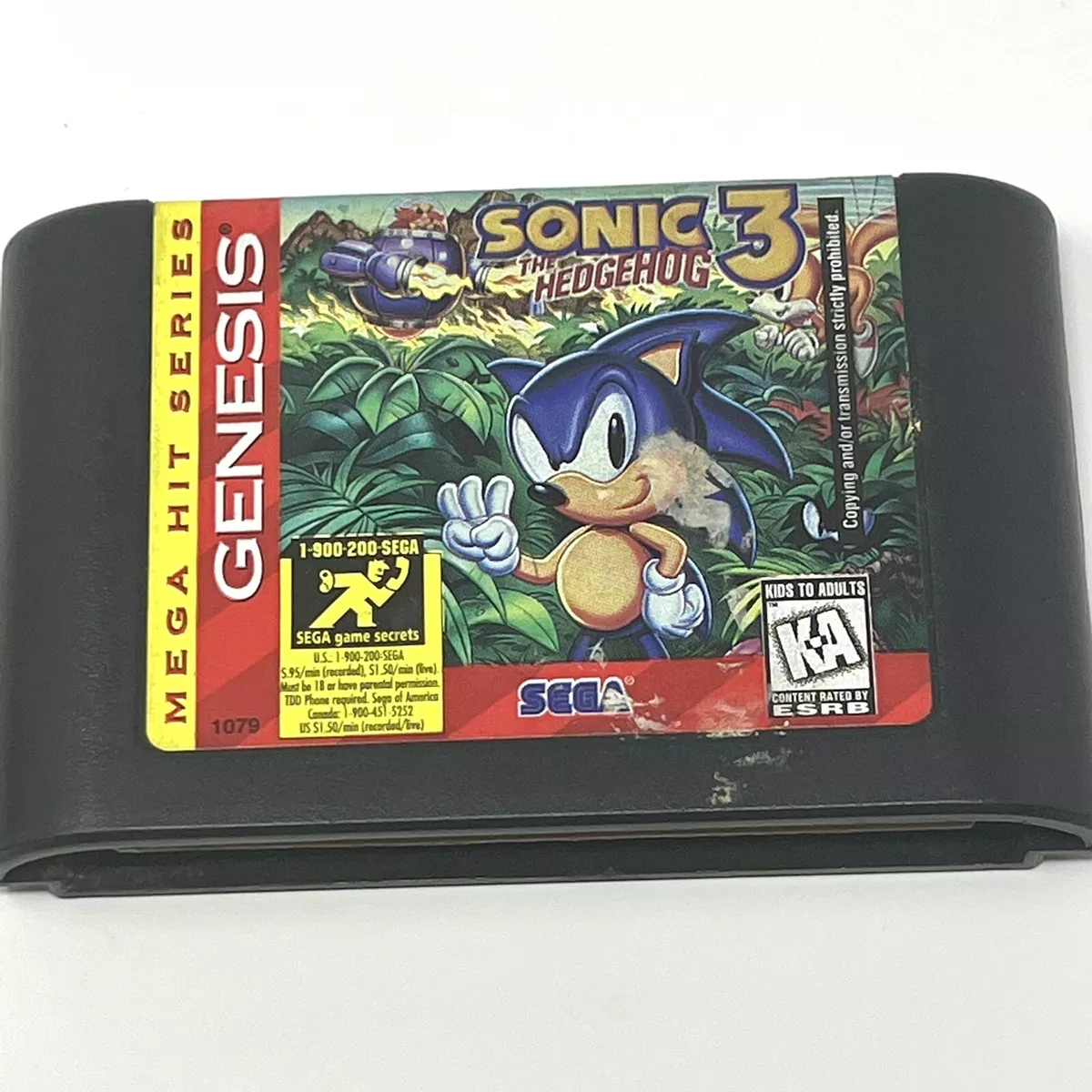 SEGA Genesis Game Sonic The Hedgehog 3 - Cartridge Only Classic