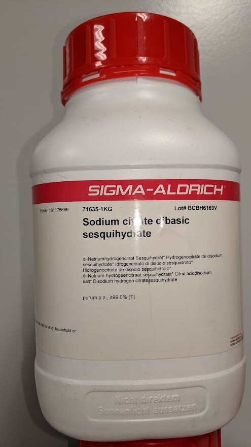 71635 1KG Sigma-Aldrich Sodium citrate dibasic sesquihydrate