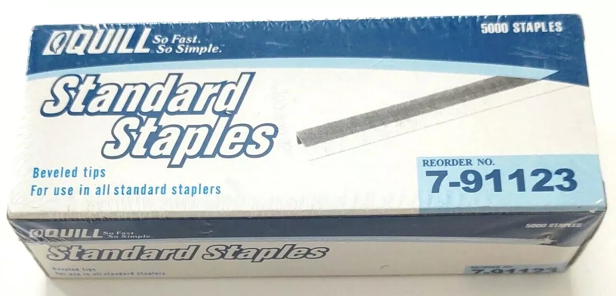 Quill Brand® Standard Staples, 1/4Leg Length, 5,000/Box (35065)