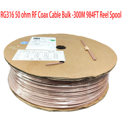RG316 RF Coax Coaxial cable wire lot Connector 50ohm M17/113 High Temperature