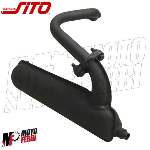 MARMITTA SITO SILURO NERA VESPA 50 SPECIAL R L N PER MOTORE 50 75 90 102 115 CC - Foto 4 di 4
