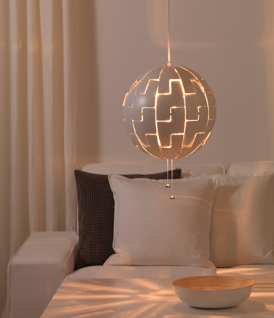 IKEA PS 2014 Pendant Lamp, White/Silver-Colour, 35 cm, 14