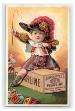 James Pyle's Pearline Domical Boy Riding Box /w Whip