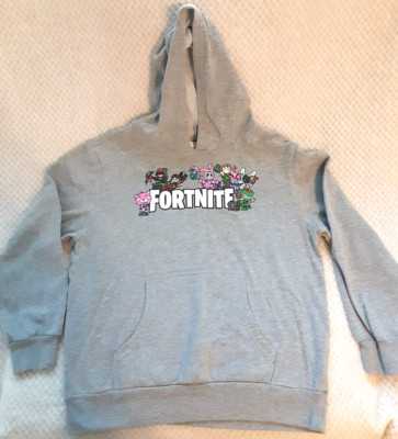 Fortnite Sweatshirt Boys/Girls Youth Sz 14/16 Hoodie Gray