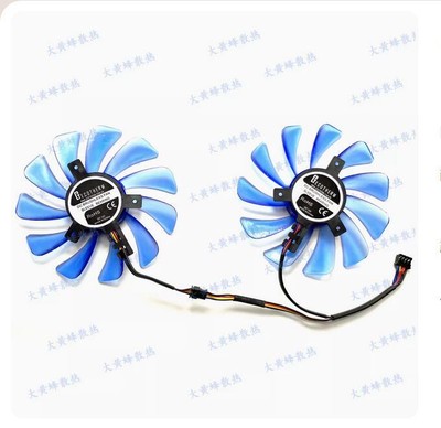 For HIS RX470 474 RX570 574 580 588 IceQ X2 OC Graphics Card Cooling Dual Fans #