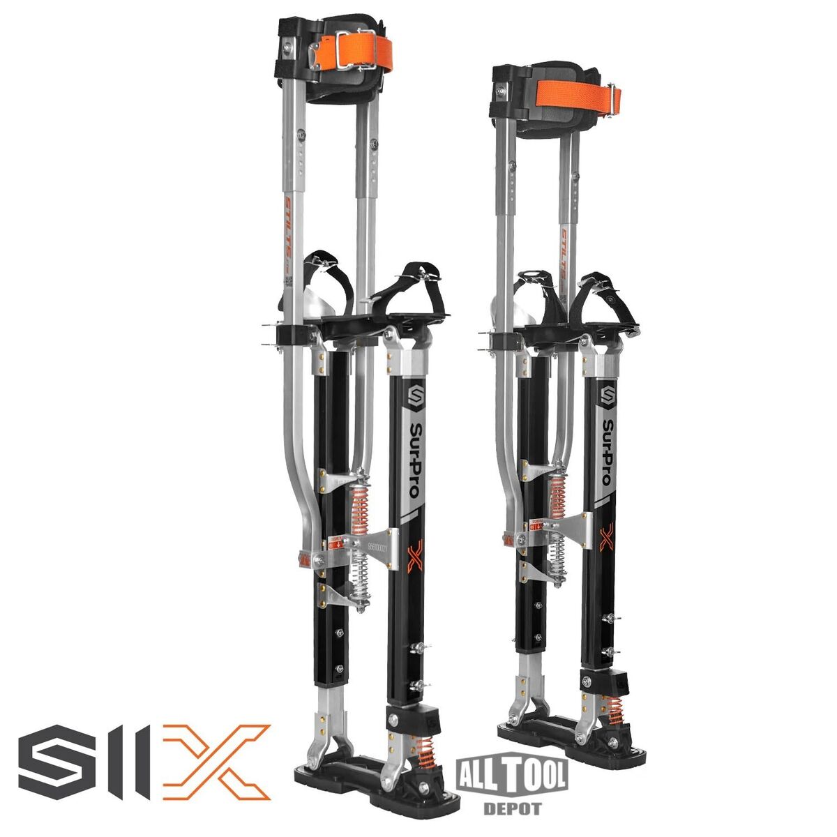 SurPro 18 in. to 30 in. Adjustable Height Dual Legs Support Magnesium Drywall Stilts SurPro 18 in. to 30 in. Adjustable Height Dual Legs Support Magnesium Drywall Stilts
