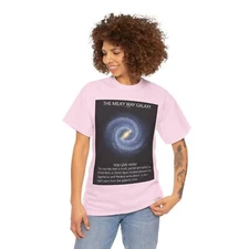 The Milky Way Galaxy YOU LIVE HERE! T-Shirt map Astronomy Space Stars Universe 