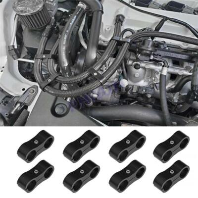 8 PCS AN-4 AN4 11MM Braided Hose Separator Clamp Fuel Oil Lines Bracket Clips
