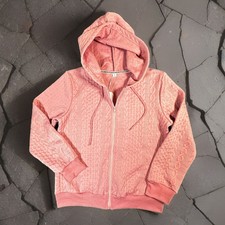 Exclusive Heart Jacket Women’s Medium Full Zip Hoodie Textured Ribbed Nwt