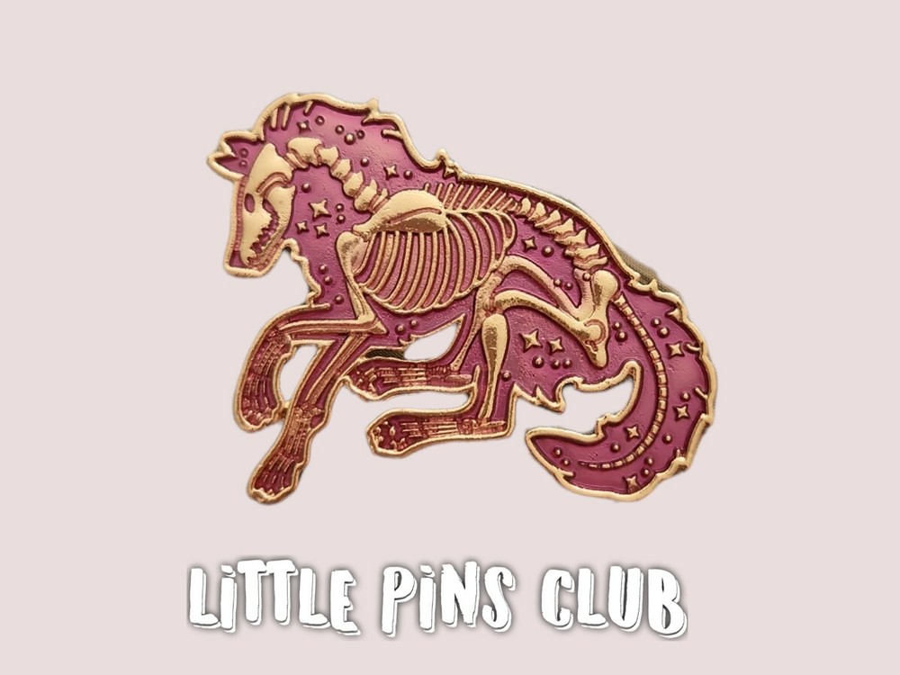 Magical Wolf Enamel Pin Lapel Pin Magic Pin Wolf Pin Skeleton Pin Wizard Pin