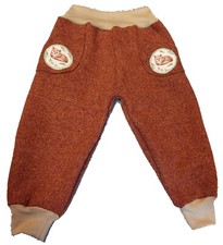 Wollwalkhose Pumphose Fuchs Taschen Applikation Wollwalk Kinder Baby Handmade