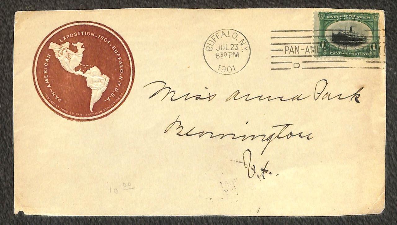 USA 294 STAMP BUFFALO NY PAN AMERICAN EXPOSITION CANCEL COVER FRONT