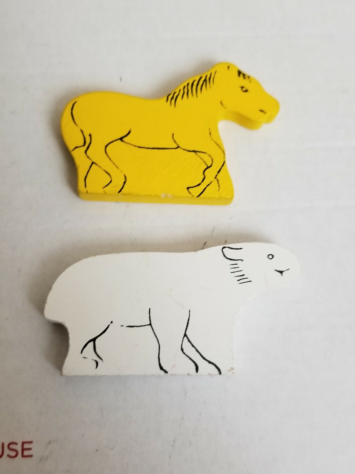 VTG Antique Wood Animal Toys Figures Horse Game Pieces Board Game Folk Art  | eBay