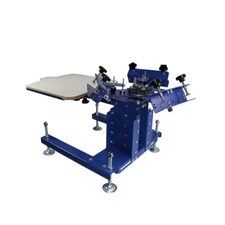 TECHTONGDA Single Rotating Silk Screen Printing Press Equipment 3Color 1 Station