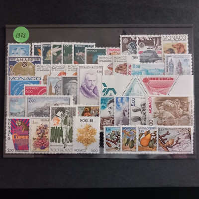 MONACO 1988 / KOMPLETTER JAHRGANG MIT 43 INTAKTEN WERTEN POSTFRISCH **