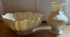Lenox ivory bowl and vase