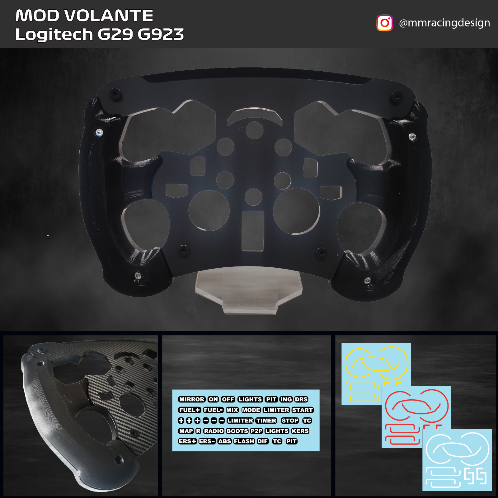 MOD UPGRADE CORONA F1 VOLANTE LOGITECH G29 G923 XBOX PS4 - GT SPORT foto 3