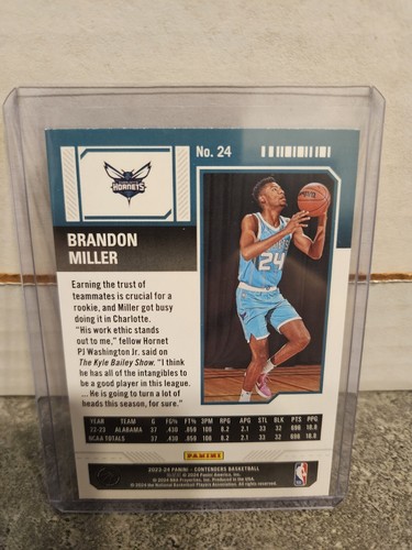 Biglietto Stagione 2023-24 Contenders Brandon Miller #24 Mojo Rookie RC - Foto 2 di 2