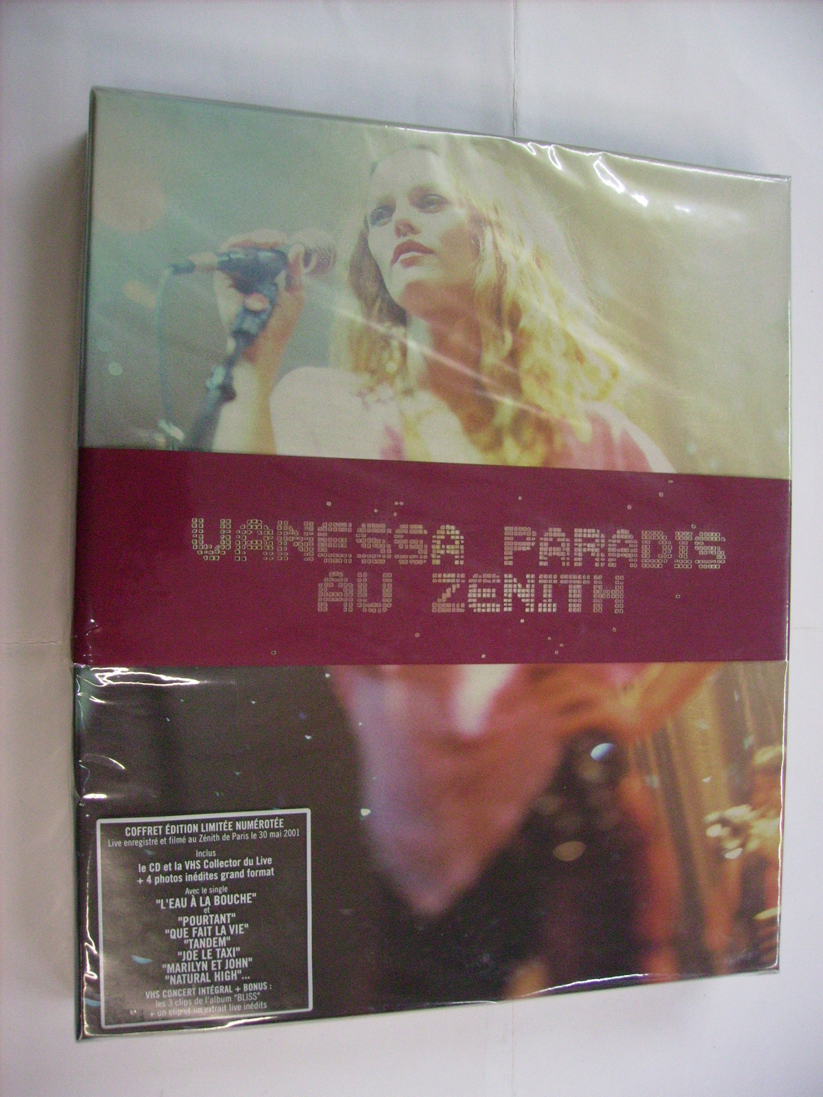 VANESSA PARADIS - AU ZENITH - CD/VHS NUMBERED BOXSET NEW SEALED 2001- COPY #2341