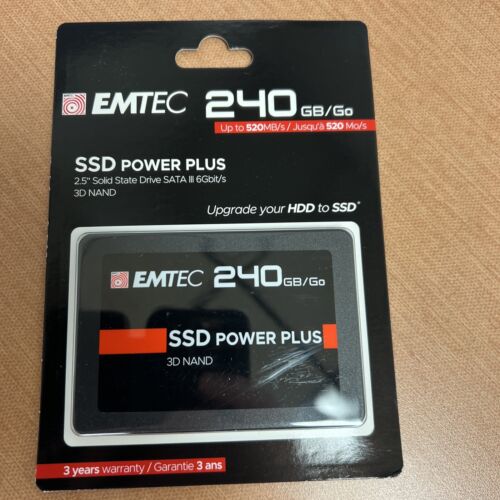 ECSSD240GX150 EMTEC X150 Power Plus 3D NAND 240 Go SSD interne 2,5 (6,4 cm) ~D~ - Photo 1 sur 2