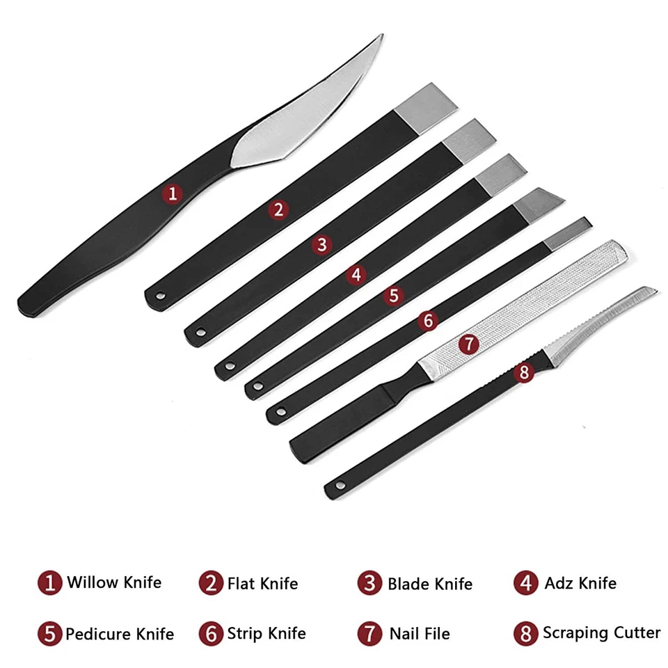 Juego de herramientas de cuchillo de pedicura removedor de cutículas de acero pie encarnado uña del pie reparación de callos Foto 2 de 4