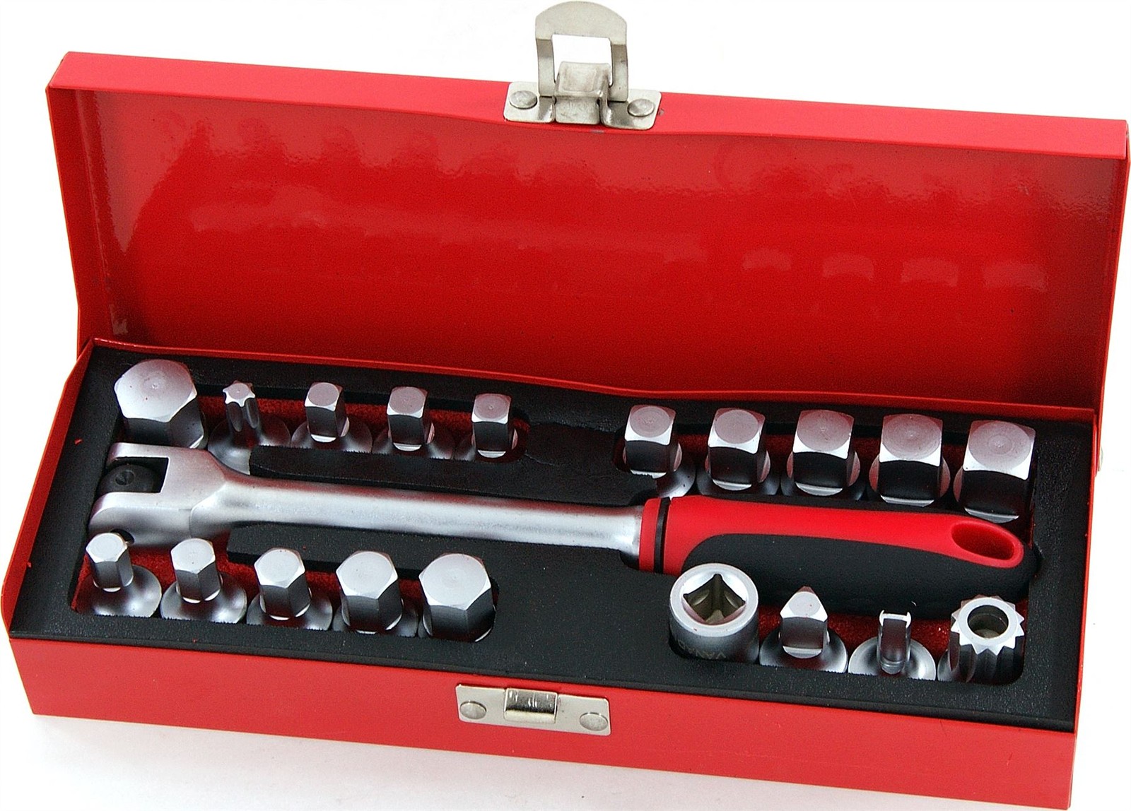 20 Piece Drain Plug Key Socket Set Sump Oil Sockets Universal Car Van Garage