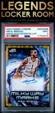 2023 Topps Cosmic Chrome Milky Way Marks Auto Mikal Bridges /50 PSA 9