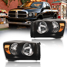 Headlight Assembly Headlights Kit Compatible With 2006-2008 Dodge Ram 15002006