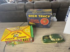Vintage Marx Dick Tracy Police Station Complete with Squad Car and Box