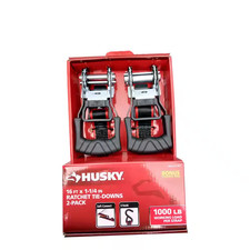 16 Ft. X 1.25 In. Ratchet Tie-down Straps With S-hook 2-pack