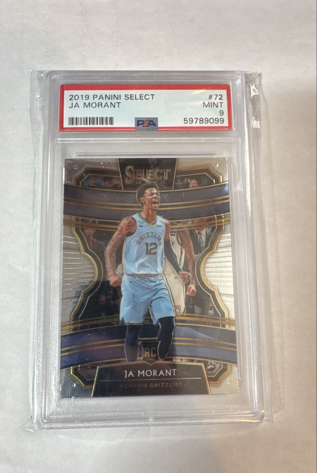 2019-20 Panini Select - Concourse Ja Morant #72 (RC) PSA 9