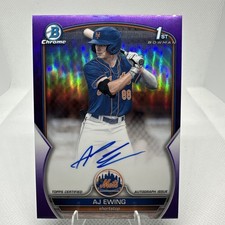 AJ Ewing 2023 Bowman Draft 1st Bowman True Purple Auto 49/250 #CDA-AE