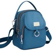 Lightweight Nylon Women's Crossbody Bag, Casual Mini Handbag with Multiple