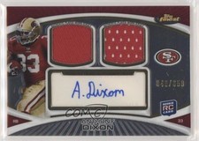 2010 Topps Finest Auto Dual Relic 49/350 Anthony Dixon #FADR-AD Auto 0o9