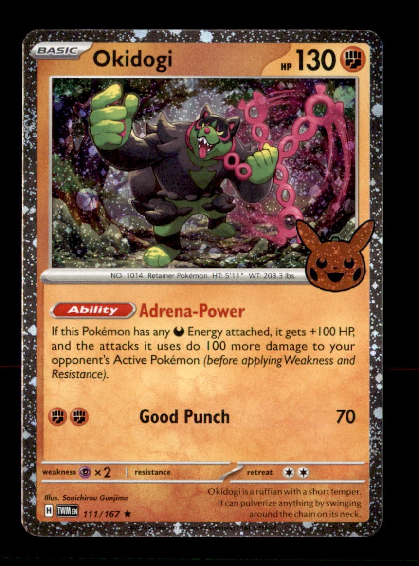 Okidogi 111/167 Rare Twilight Masquerade Pokemon Holo Near Mint