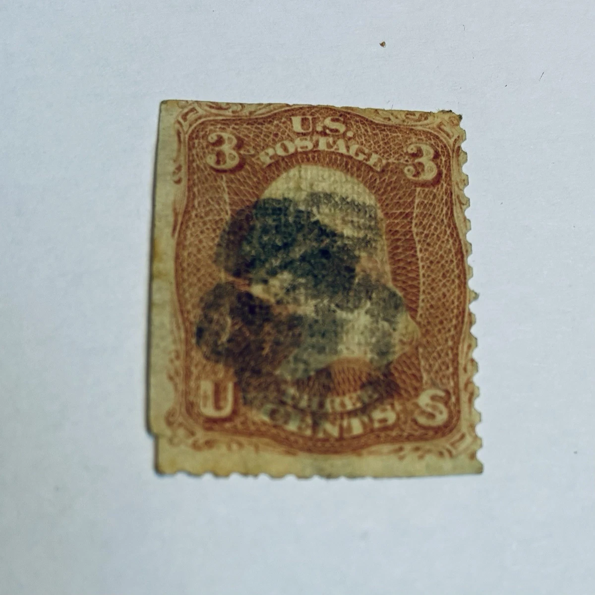 George Washington 3 Cent Stamp In Used Us Stamps (19th Century