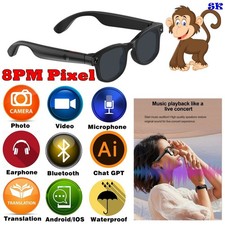 Call & Music Smart Translate Glasses Bluetooth V5.3 Sunglasses Headset Headphone