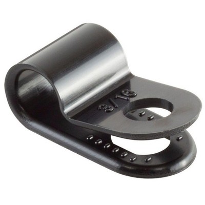 GTSE Black Nylon Plastic Cable Clamps, 3/16'' Screw Mounts for Cable, Rope, Tu...