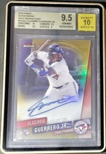 2019 TOPPS FINEST VLADIMIR GUERRERO JR GOLD REFRACTOR ROOKIE AUTO BGS 9.5/10💎🔥